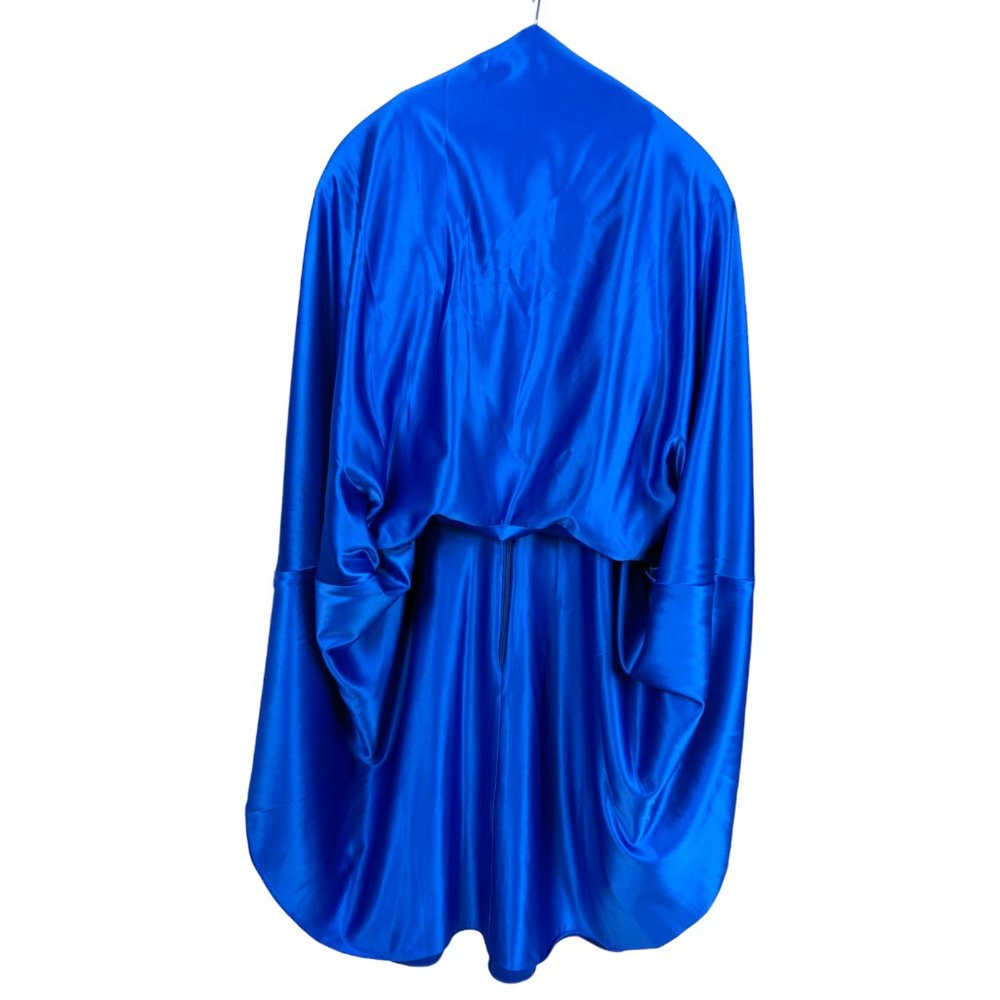 MBN Amelie Skater Dress in Royal Blue, Plus Size 2X - Picture 6 of 11